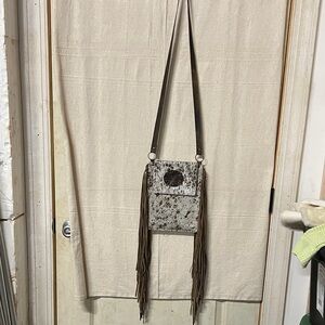 Keep It Gypsy Cowhide Fringe Crossbody Bag and wallet